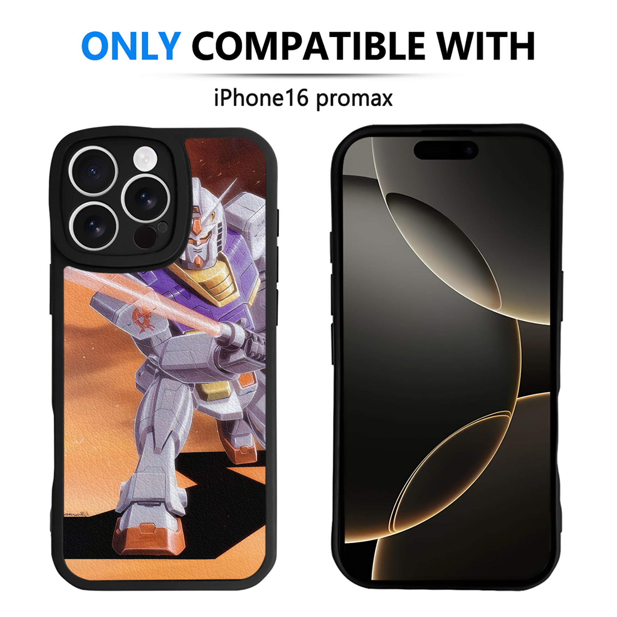 （画像用） 機動戦士ガンダム Mobile Suit Gundam 【iPhone 16シリーズ対応】シリコンスマホケース（レザー調） 材質：シリコン